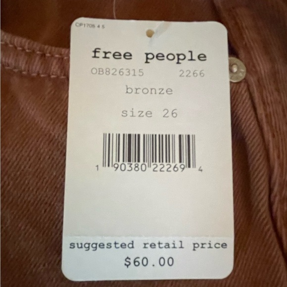 NEW We The Free by Free People A-Line Denim Jean Skirt Bronze Size 26 NWT Small - Picture 2 of 6